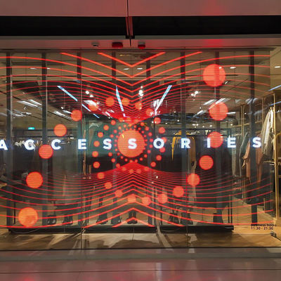 Einkaufszentrum P25 LED-Anzeige, transparente LED täfelt 1000×1000mm wasserdichtes IP65